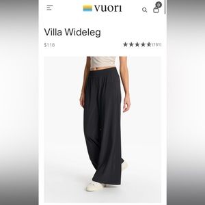 Vuori villa wideleg in black size S, nwt